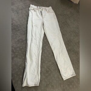 Pacsun Eco High Rise Dad Jeans Off White Size 23